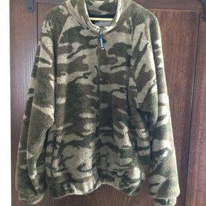 Mens heavy fleece wind stopper renegade outdoor camo jacket